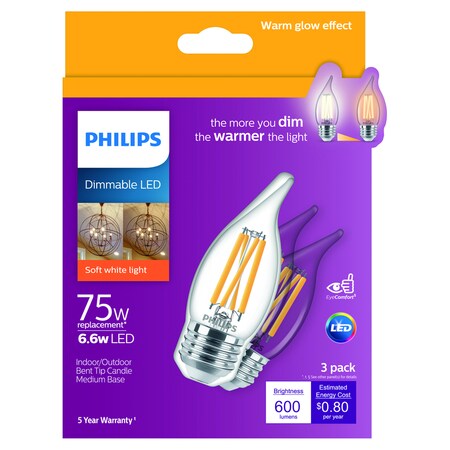 Philips Led Ba11 E26 Sw 75W 3Pk 556498